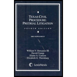 Texas Civil Procedure-2005 Supplement