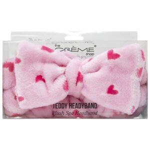 The Creme Shop Classic Pink Teddy Headyband With Light Pink Hearts - 1.0 ea