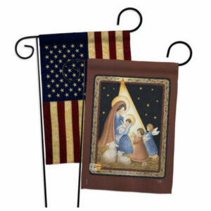 The Lord is Born Winter Nativity Garden Flags Pack