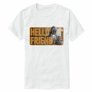 The Mandalorian & The Child Outside ''Hello Friend'' T-Shirt for Adults Customized Official shopDisney