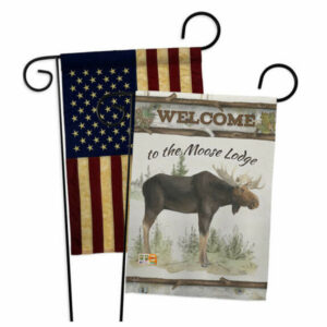 The Moose Lodge Nature Wildlife Garden Flags Pack