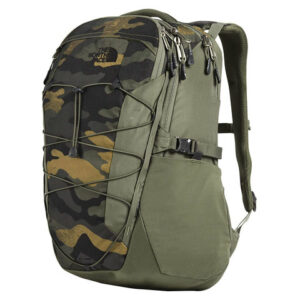 The North Face Borealis Backpack Burnt Olive Green Waxed Camo One Size