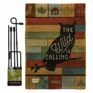 The Wild Is Calling Nature Outdoor Garden Flag Set