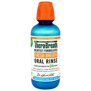 TheraBreath Fresh Breath Oral Rinse Invigorating Icy Mint - 16.0 oz