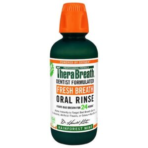 TheraBreath Fresh Breath Oral Rinse Rainforest Mint - 16.0 oz