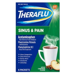 TheraFlu Sinus & Pain Hot Liquid Powder Apple Cinnamon - 6.0 ea