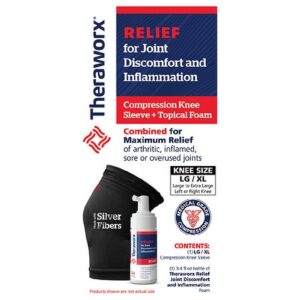 Theraworx Compression Knee Sleeve + Topical Foam - 2.0 ea