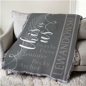 This is Us Personalized Tapestry Throw