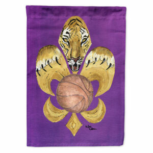 Tiger Soccer Fleur de lis Flag Garden Size