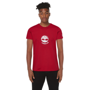 Timberland Mens Timberland Short Sleeve Elevated Tree T-Shirt - Mens Red/White Size L