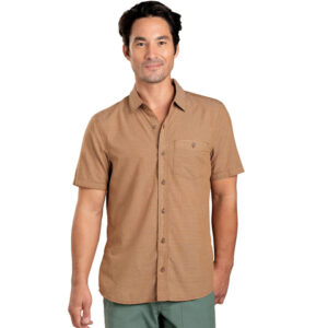 Toad & Co Airbrush Levee Short Sleeve Shirt - Men's Brown Sugar Lg