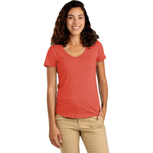 Toad & Co Marley Short Sleeve Tee Shirt - Women's Coral Blaze Md