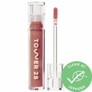 Tower 28 Beauty ShineOn Milky Lip Jelly Gloss Cashew 0.13 oz/ 3.9 mL