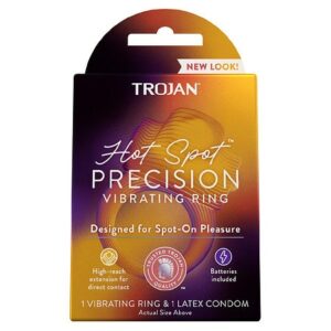 Trojan Hot Spot Vibrating Ring Couples Massager - 1.0 ea