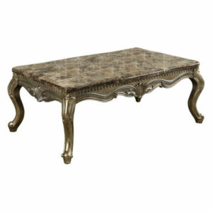 Tulip Traditional Living Room Collection, Oval Marble Coffee Table