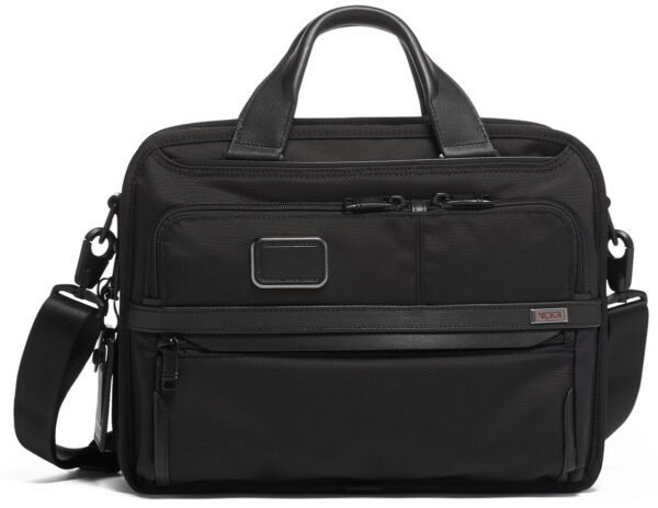 Tumi Alpha 3 Black Small Screen Expandable Laptop Brief