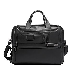 Tumi Alpha 3 Leather Expandable Organizer Laptop Brief