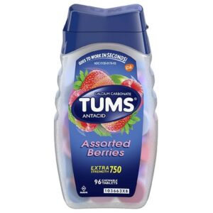 Tums Antacid Chewable Tablets Extra Strength Assorted Berries - 96.0 ea