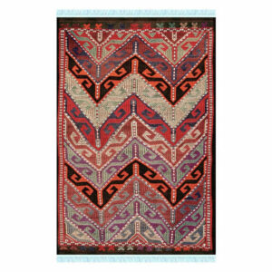 Turkish Kilim Design Black Red Area Rugs for kitchen living room hallw