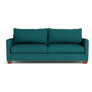 Tuxedo Queen Size Sleeper Sofa, Chicago Blue, Memory Foam Mattress