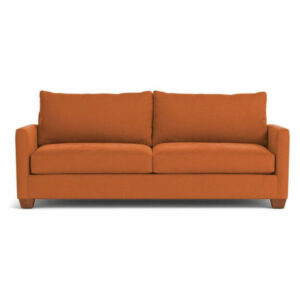 Tuxedo Queen Size Sleeper Sofa, Clementine, Memory Foam Mattress