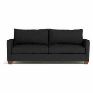 Tuxedo Queen Size Sleeper Sofa, Coal, Memory Foam Mattress