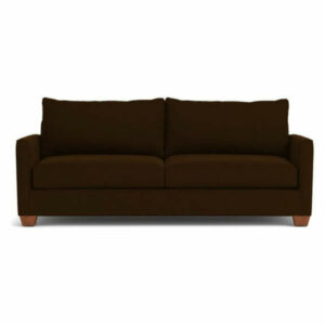 Tuxedo Queen Size Sleeper Sofa, Dark Chocolate, Memory Foam Mattress