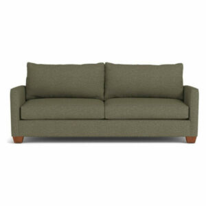 Tuxedo Queen Size Sleeper Sofa, Moss, Memory Foam Mattress