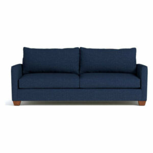 Tuxedo Queen Size Sleeper Sofa, Navy, Memory Foam Mattress