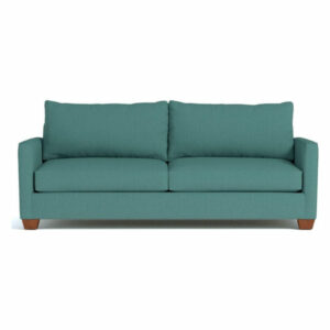 Tuxedo Queen Size Sleeper Sofa, Seafoam, Memory Foam Mattress