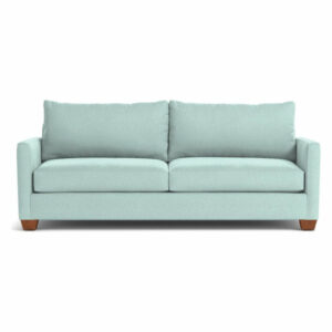 Tuxedo Queen Size Sleeper Sofa, Sky, Memory Foam Mattress