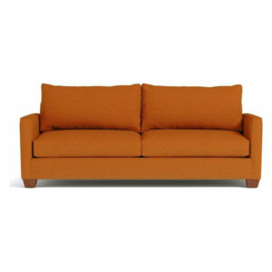 Tuxedo Queen Size Sleeper Sofa, Sweet Potato, Memory Foam Mattress