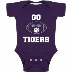 Two Feet Ahead Infant Boys' Clemson University Football Creeper Purple, 6 Months Infant - NCAA Youth Apparel at Academy Sports