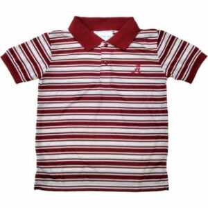 Two Feet Ahead Toddler Boys University of Alabama Stripe Golf Polo Shirt Red, 4 Toddler - NCAA Youth Apparel at Academy Sports