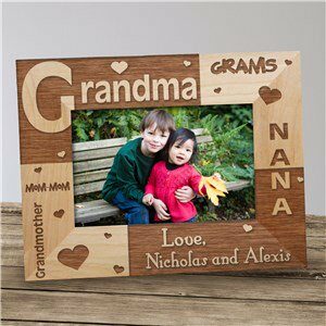 Two Toned Wood Personalized Grandma Frame