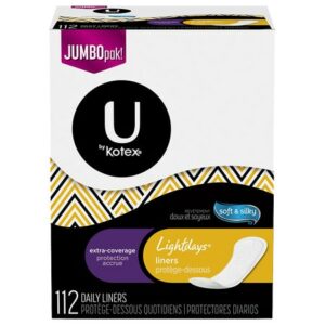 U by Kotex Lightdays Pantiliners, Extra Coverage - 112.0 ea