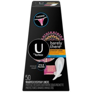 U by Kotex Thong Pantiliners Unscented - 50.0 ea