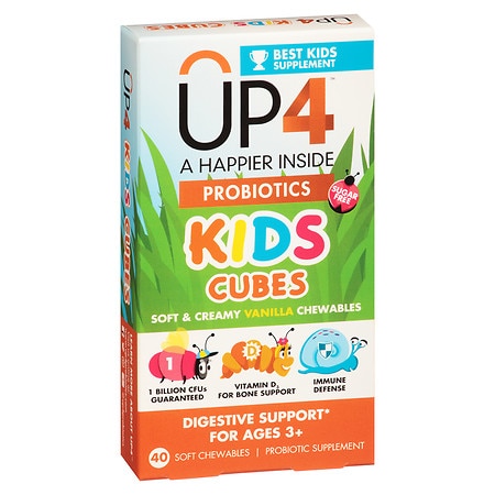 UP4 Kids Cubes Probiotics Supplement Chewables Vanilla - 40.0 ea