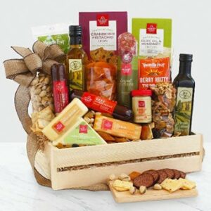 Ultimate Meat & Cheese Wooden Gift Crate - Regular