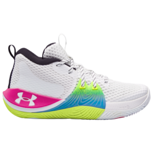 Under Armour Boys Joel Embiid Under Armour Embiid One - Boys' Grade School Basketball Shoes White/Pink Surge/White Size 06.5