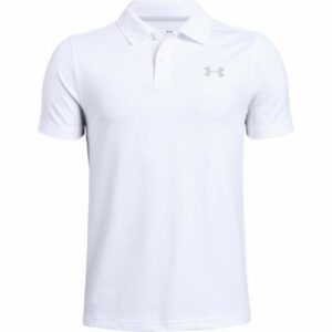 Under Armour Boys' Performance 2.0 Golf Polo Shirt White/Mod Gray Light Heather, Large - Boy's Athletic Tops at Academy Sports