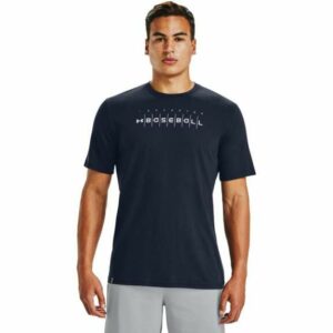 Under Armour Men's Wordmark Baseball T-Shirt Navy Blue, Small - Men's Athletic Performance Tops at Academy Sports