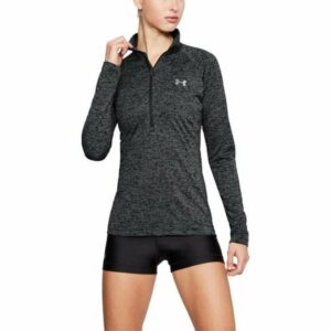 Under Armour Women's Tech 1/2 Zip Twist Top Black/Metallic Silver, X-Small - Women's Athletic Performance Tops at Academy Sports