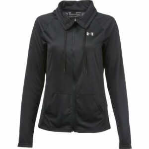 Under Armour Women's Tech Full Zip Training Hoodie Black/Metallic Silver, Medium - Women's Athletic Jackets at Academy Sports