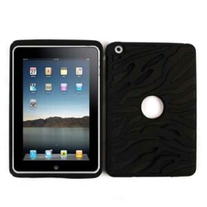 Unlimited Cellular Novelty Case for Apple iPad Mini (Black Zebra on Black)