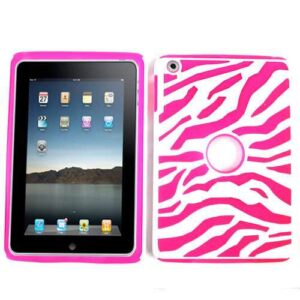 Unlimited Cellular Novelty Case for Apple iPad Mini (Pink Zebra on White)