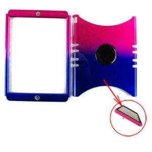 Unlimited Cellular Rocker Snap-On Case for Apple iPad Mini (Two Tones Pink/Blue)