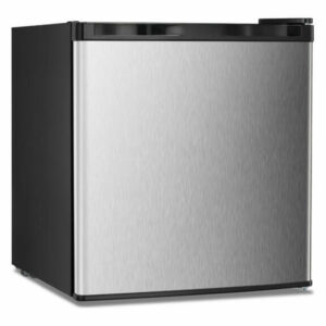 Upright Freezer 1.1 Cubic Feet Vertical Table Top, Silver