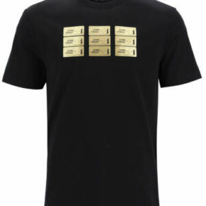 VERSACE PRINTED T-SHIRT M Black, Gold Cotton