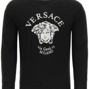 VERSACE SWEATER MEDUSA VIA GESÙ 12 46 Black, Grey Wool